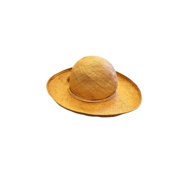 The Scala Collection Vintage 90s Natural Straw Hat Womens Handmade Summer Hat - Picture 9 of 11
